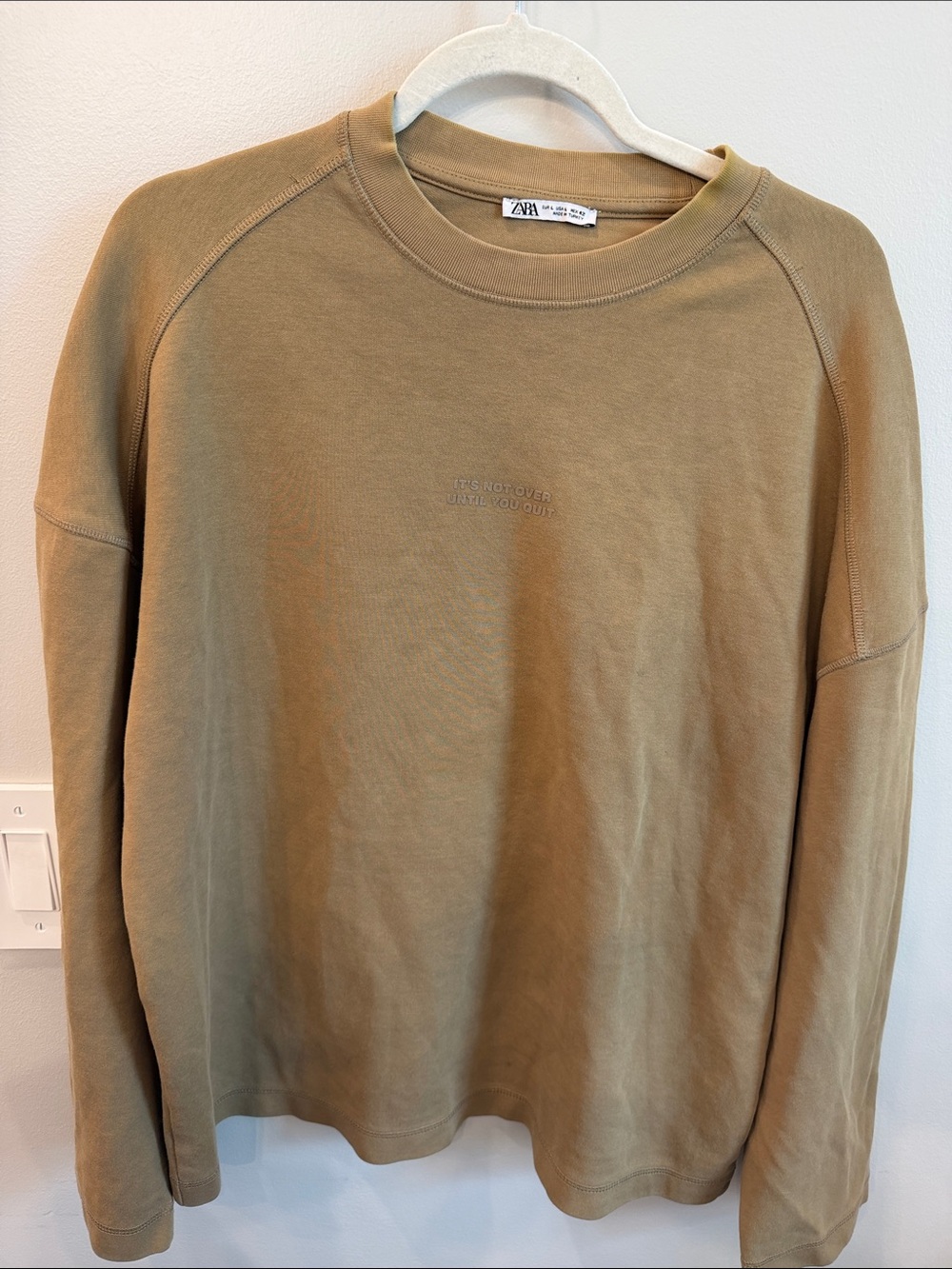 Zara Women’s Camel Crewneck Sweatshirt